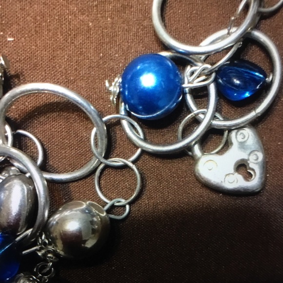 Cute Blue and Silver Necklace - Picture 2 of 2